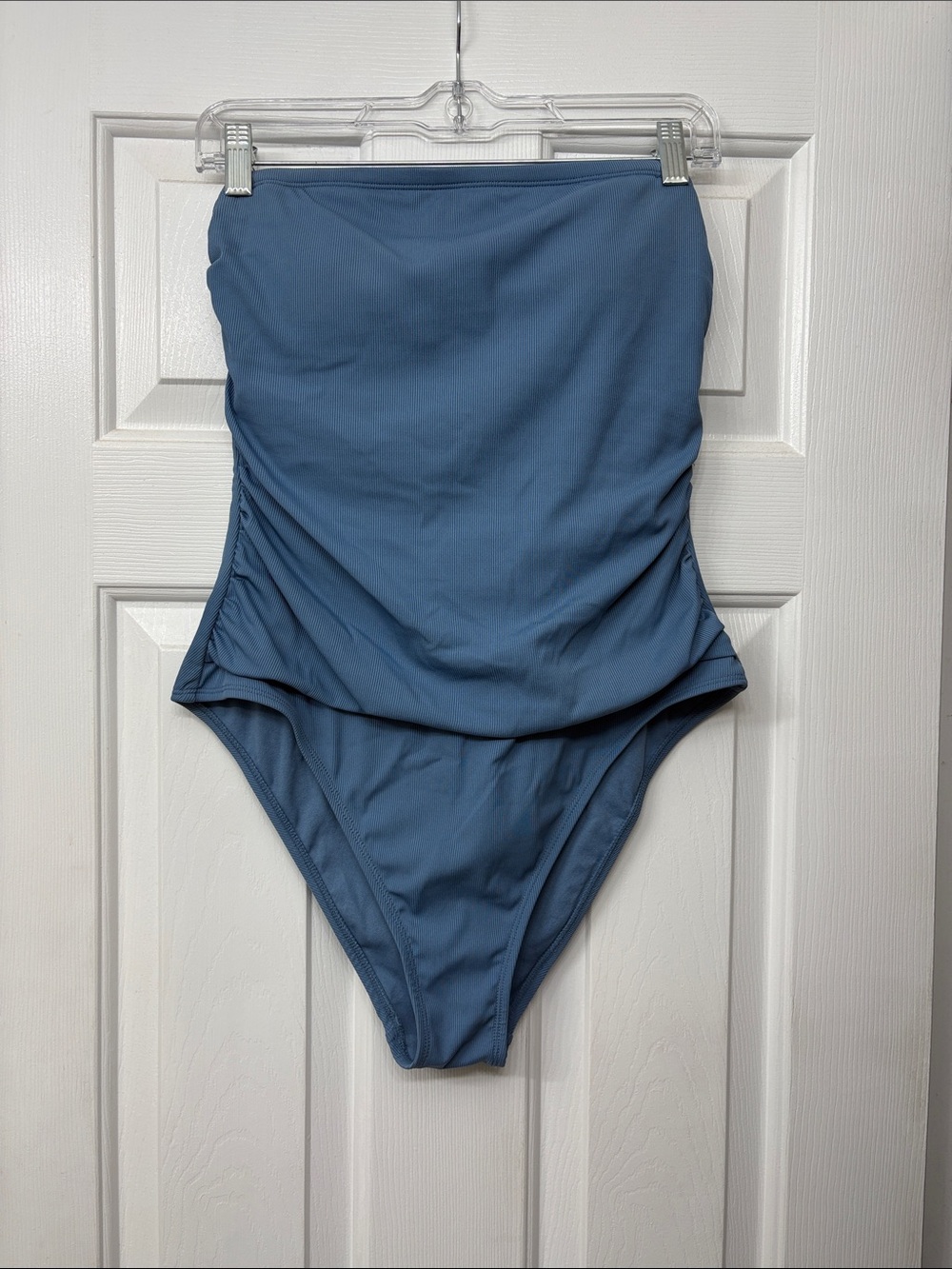 Shade & Shore Dusty Blue Strapless One-Piece